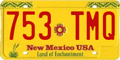 NM license plate 753TMQ