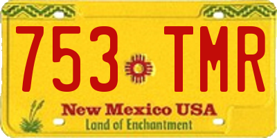 NM license plate 753TMR