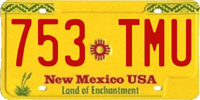 NM license plate 753TMU