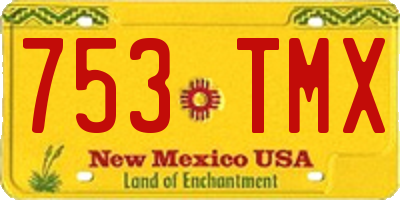 NM license plate 753TMX