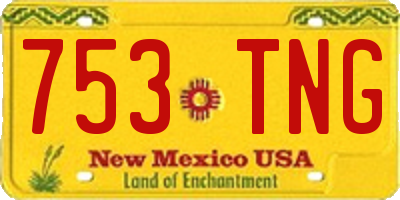 NM license plate 753TNG