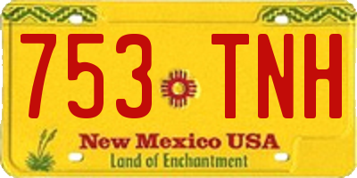 NM license plate 753TNH