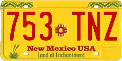 NM license plate 753TNZ