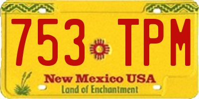 NM license plate 753TPM