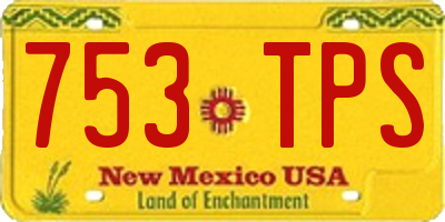 NM license plate 753TPS
