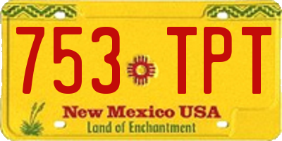 NM license plate 753TPT