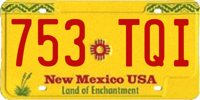 NM license plate 753TQI