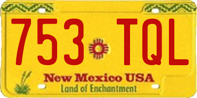 NM license plate 753TQL