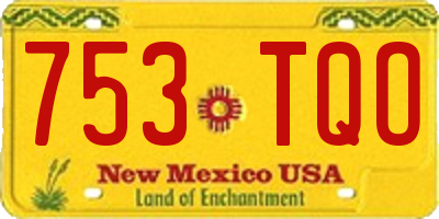 NM license plate 753TQO
