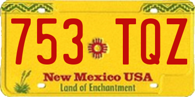 NM license plate 753TQZ