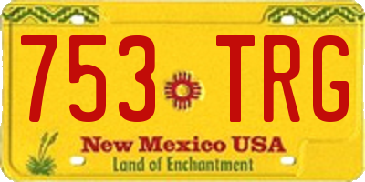 NM license plate 753TRG