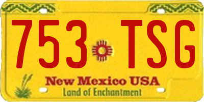 NM license plate 753TSG
