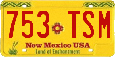 NM license plate 753TSM