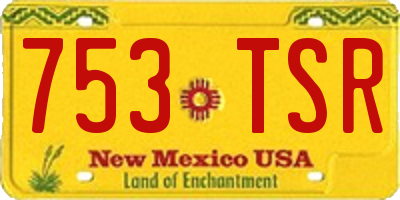 NM license plate 753TSR