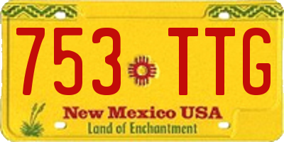 NM license plate 753TTG