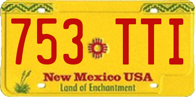 NM license plate 753TTI