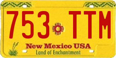 NM license plate 753TTM