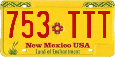 NM license plate 753TTT