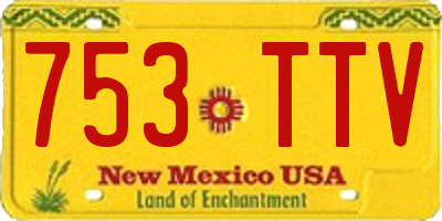 NM license plate 753TTV