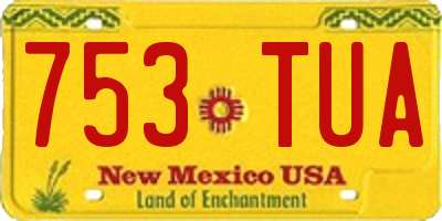 NM license plate 753TUA