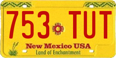 NM license plate 753TUT