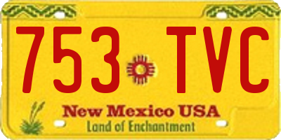 NM license plate 753TVC