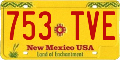 NM license plate 753TVE