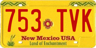NM license plate 753TVK