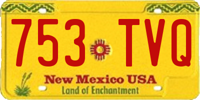 NM license plate 753TVQ