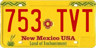 NM license plate 753TVT