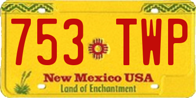 NM license plate 753TWP