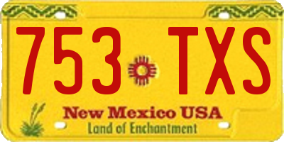 NM license plate 753TXS