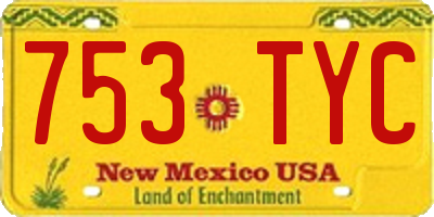 NM license plate 753TYC