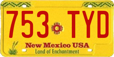 NM license plate 753TYD