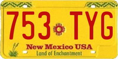 NM license plate 753TYG