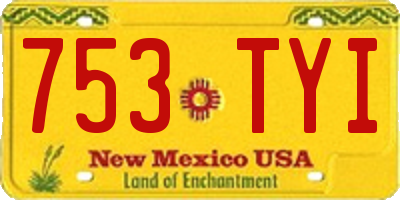 NM license plate 753TYI