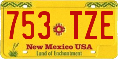NM license plate 753TZE
