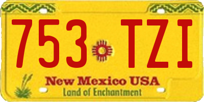 NM license plate 753TZI
