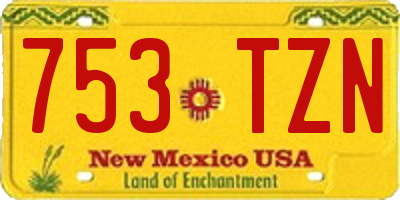 NM license plate 753TZN