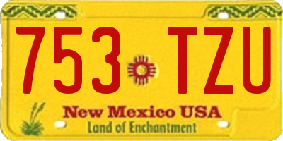 NM license plate 753TZU