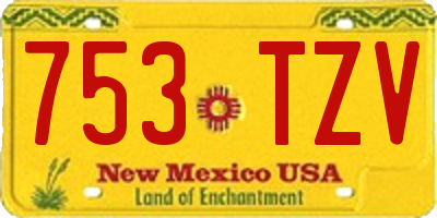 NM license plate 753TZV