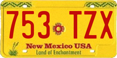 NM license plate 753TZX