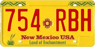 NM license plate 754RBH