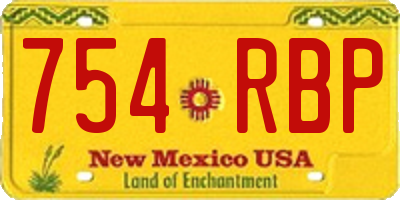 NM license plate 754RBP