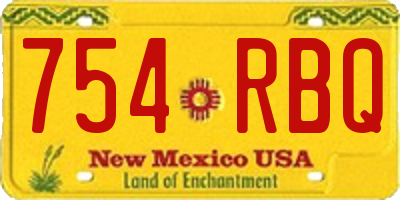 NM license plate 754RBQ