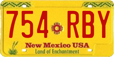 NM license plate 754RBY