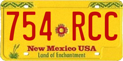 NM license plate 754RCC
