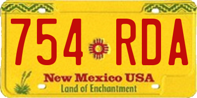 NM license plate 754RDA
