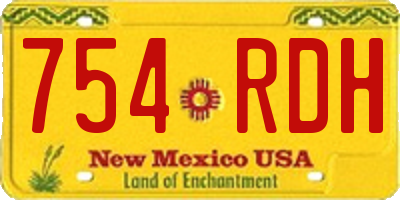NM license plate 754RDH