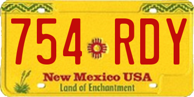 NM license plate 754RDY